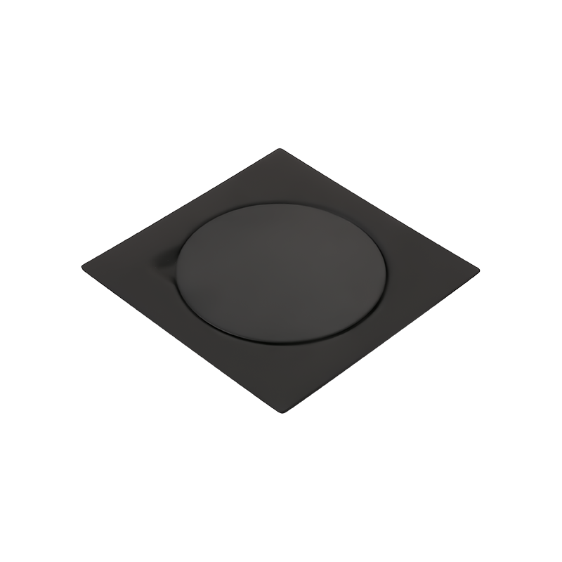 SZ102-15B 150x150 مللي متر تشطيب أسود غير لامع بلمسات نهائية سوداء من الفولاذ المقاوم للصدأ مصيدة تصريف أرضية من الفولاذ المقاوم للصدأ 3 قطع مع شبكة مشدودة ولوحة غطاء